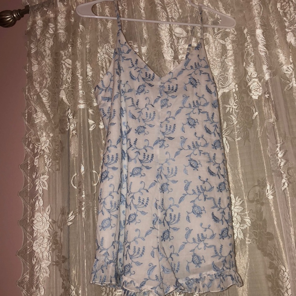 White and blue Kendall & Kylie romper (never worn)